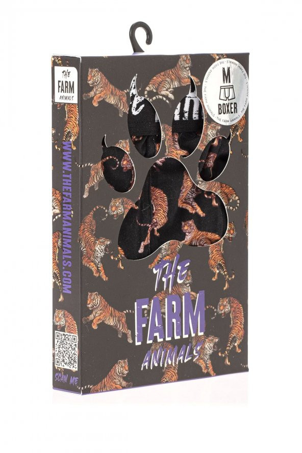 Farm Animals Tigers Desenli Boxer - 5