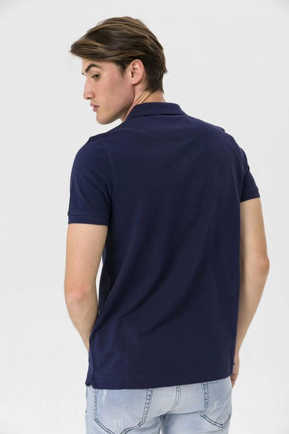 Farm Animals Polo Yaka Ayı Nakış Detaylı Erkek T-Shirt - 8