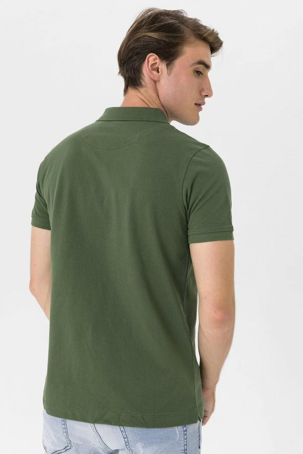 Farm Animals Polo Yaka Ayı Nakış Detaylı Erkek T-Shirt - 8