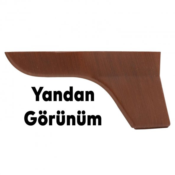 Lüks Mobilya Kanepe Sehpa Puf Koltuk Ayağı 8 cm Ahşap Desenli Kahverengi Baza Ayak - Resim 3