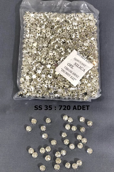 Gümüş Rengi Metal Kasalı Dikme Beyoğlu Taşı (1 Paket) ss 35 720 Adet