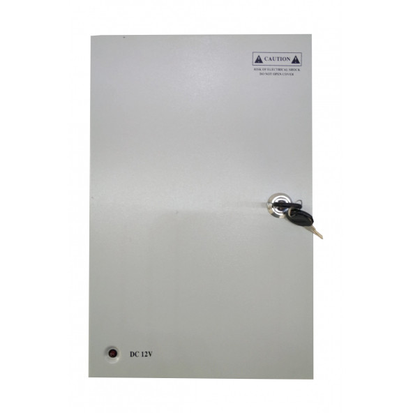 12 Volt Adaptör 10 Amper Metal Kasa Pano 18 Port kısa Koruma Dağıtım DC Power Supply - 4