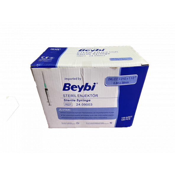 BEYBİ Enjektör 2ml-cc 21g 100 Adet