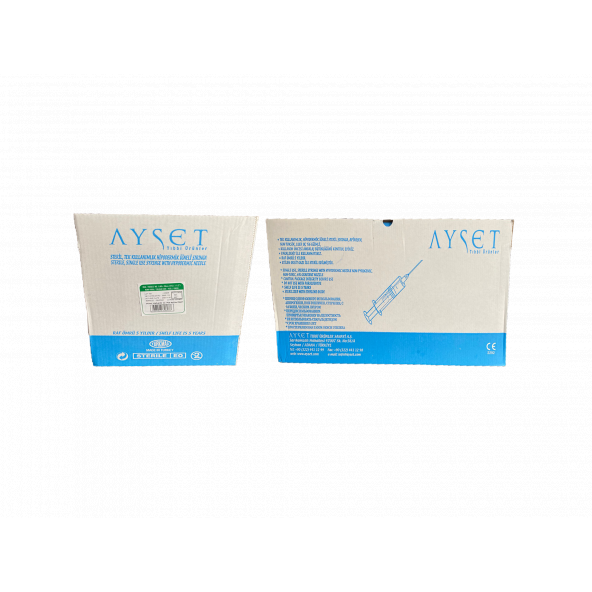 Ayset 10 Ml 0.80x38mm Enjektör Yeşil( 21g x 1 1/2) 150 Adet