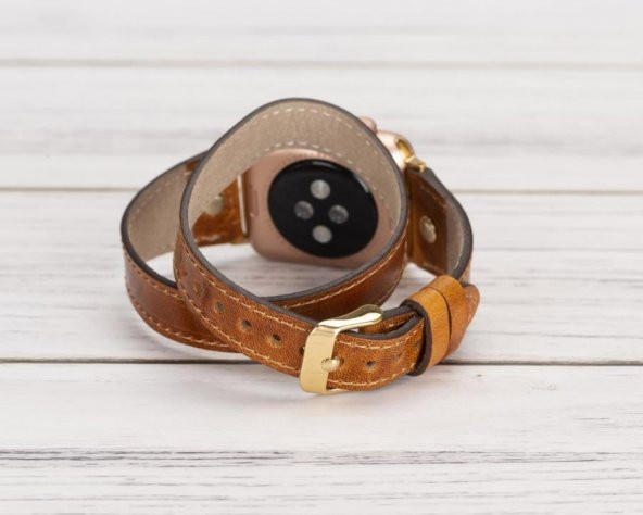 Bouletta Apple Watch Uyumlu Deri Kordon 42-44-45mm Slim DT GT V18 - Resim 2