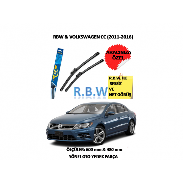 RBW Volkswagen CC (2011-2016) Aracınız İçin Özel Muz Tip Silecek Takımı