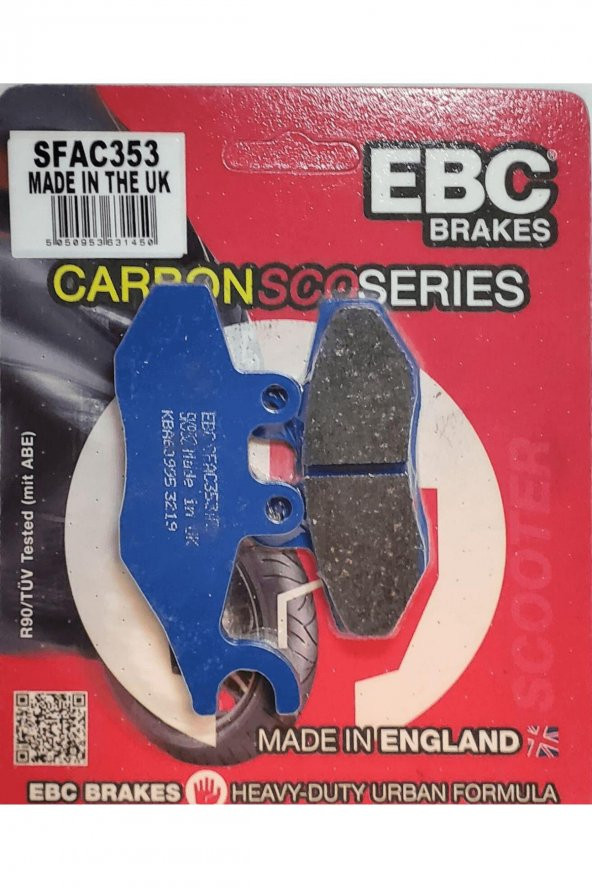 Ebc Sfac353 2022-2023 Aprilia SR GT 125 Ön Fren Balatası Karbon Balata ürün görseli 1