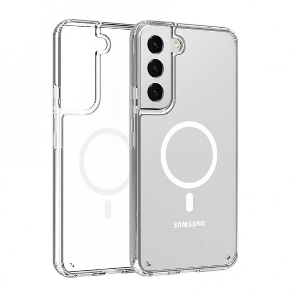 Samsung Galaxy S22 Plus Kılıf Şeffaf Magsafe Kapak