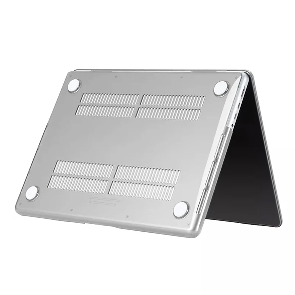 Apple Macbook Air 13.3inç M1 A2337 A2179 A1932 Kılıf Kristal Ön Arka Şeffaf Kapak - 9