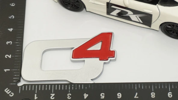 DK Tuning Alfa Romeo Q4 Kırmızı Gri Bagaj Logo Arma - Resim 2