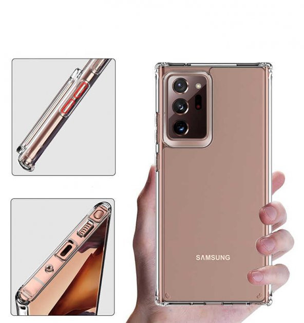 Samsung Galaxy Note 20 Ultra Kılıf Zore 2mm Anti Shock Silikon - 3