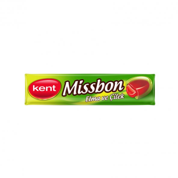 Kent Missbon Elma ve Çilek Aromalı Şeker 43gr x 24 Adet