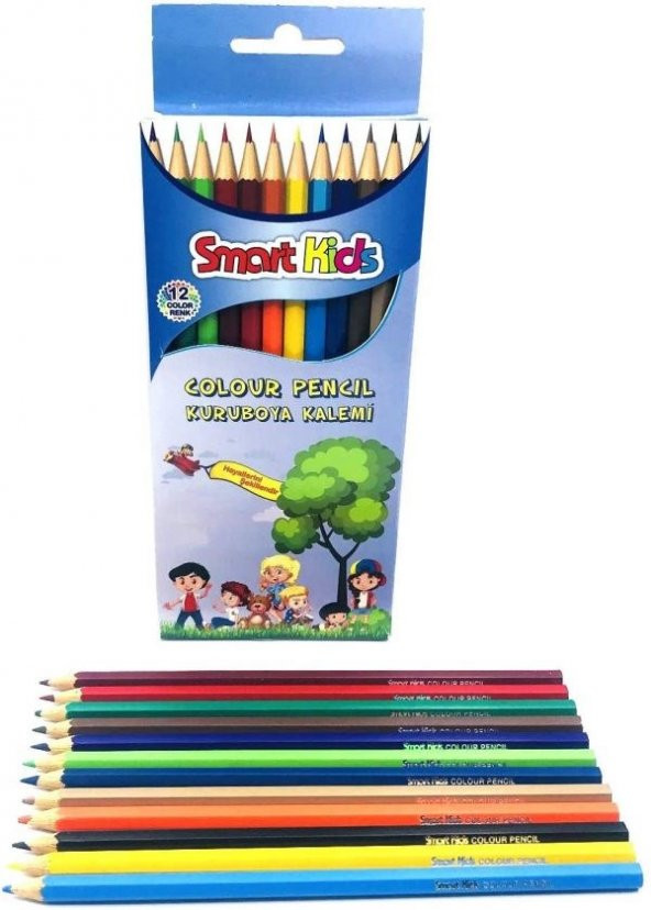 Smart Kids Kuruboya Kalem Seti - 12 Renk Tam Boy - 2