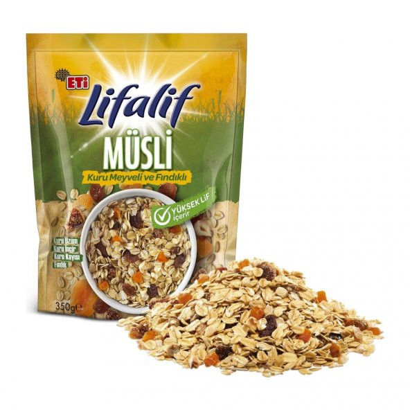 Eti Lifalif Kuru Meyveli Fındıklı Müsli 350 g x 2 Adet - 2
