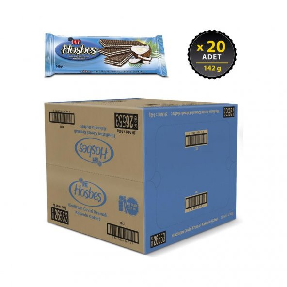 Eti Hoşbeş Hindistan Cevizli 142 g x 20 Adet - 2