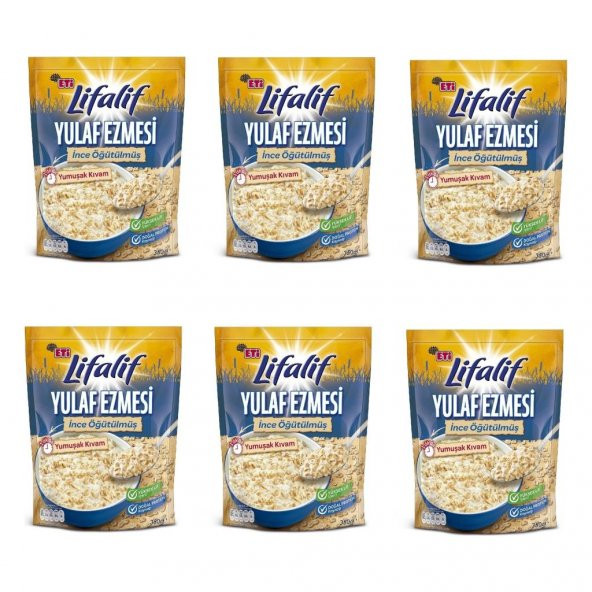 Eti Lifalif İnce Öğütülmüş Yulaf Ezmesi 350 g x 6 Adet - 2