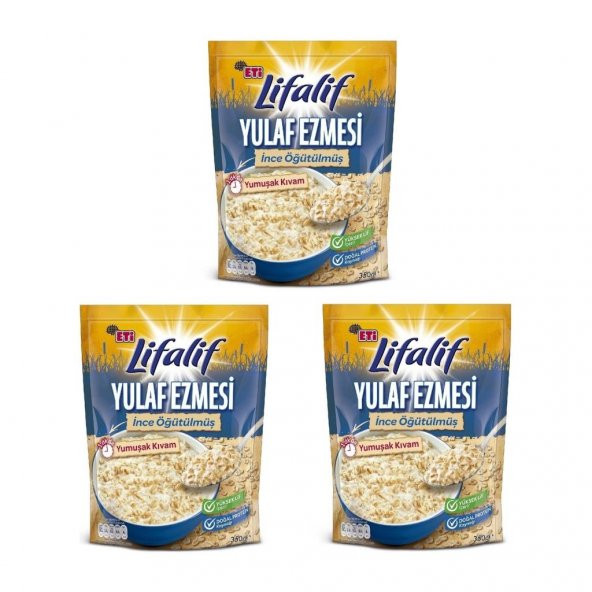 Eti Lifalif İnce Öğütülmüş Yulaf Ezmesi 350 g x 3 Adet - 2