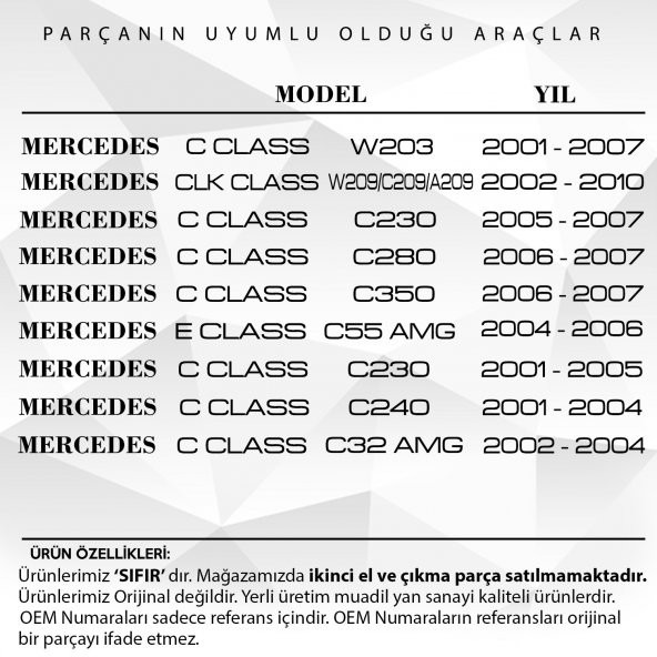 Mercedes C, CLK, E Class için Sağ ve Sol Kapı Cam Düğme Kapakları - 2