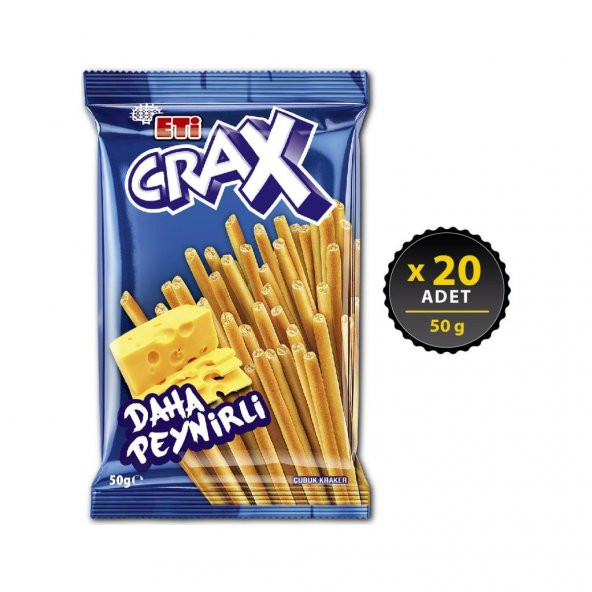 Eti Crax Peynirli Çubuk Kraker 50 g x 20 Adet