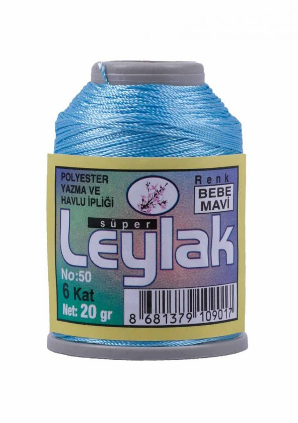 Leylak Oya ve Dantel İpi 20 gr Bebe Mavi