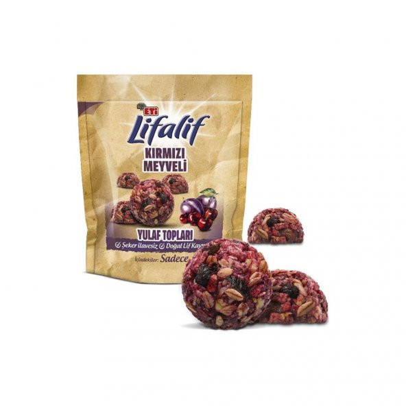 Eti Lifalif Kırmızı Meyveli Yulaf Topları 33 g x 16 Adet - 3