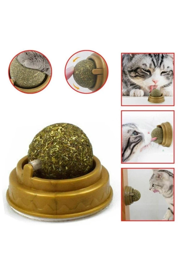 Doğal Catnipli Yenilebilir Kedi Nanesi Otu Oyun Topu Oyuncağı Cat Mint Top Oyuncak