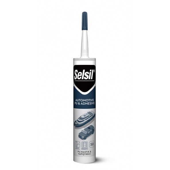 Selsil Pu Mastik 50 Sha (poliüretan Mastik) 280ml Siyah - 1