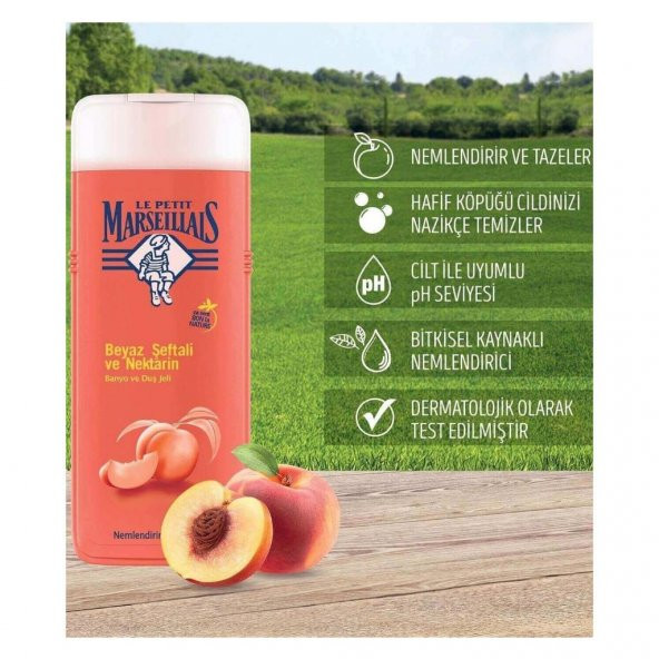 Le Petit Marseillais Beyaz Şeftali Sütü Duş Jeli 400 ml - 3