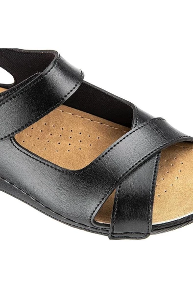 Muya Flores 32240-430 Anatomik Taban Kadın Sandalet Siyah 36-40 - Resim 3