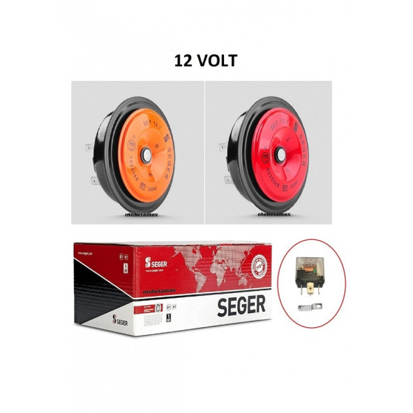 SEGER 12V. RÖLELİ DİDİT KORNA SETİ, STANDART, No: 50FO12.000.02K, EAN: 8698520202671