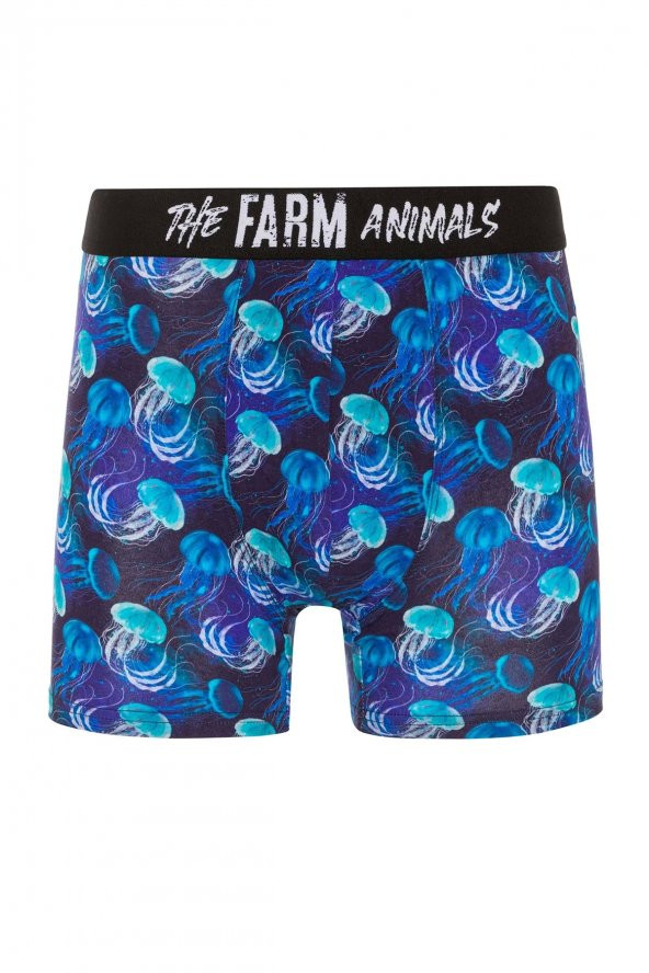 Farm Animals Jellyfish Desenli Boxer