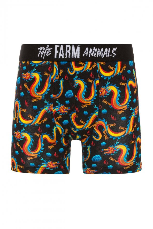 Farm Animals Dragon Desenli Boxer