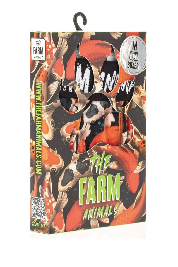 Farm Animals Koi Fishes Desenli Boxer - 4