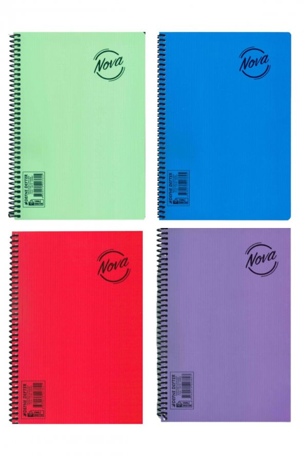 72 Yaprak Çizgili Defter Orta Boy Spiralli  Plastik Kapak 1 Adet - 2