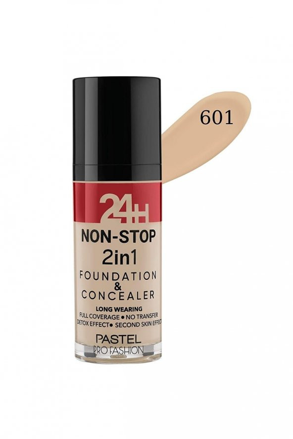 Pastel Profashion 24h Non-stop 2in1 Fondöten Ve Kapatıcı 601