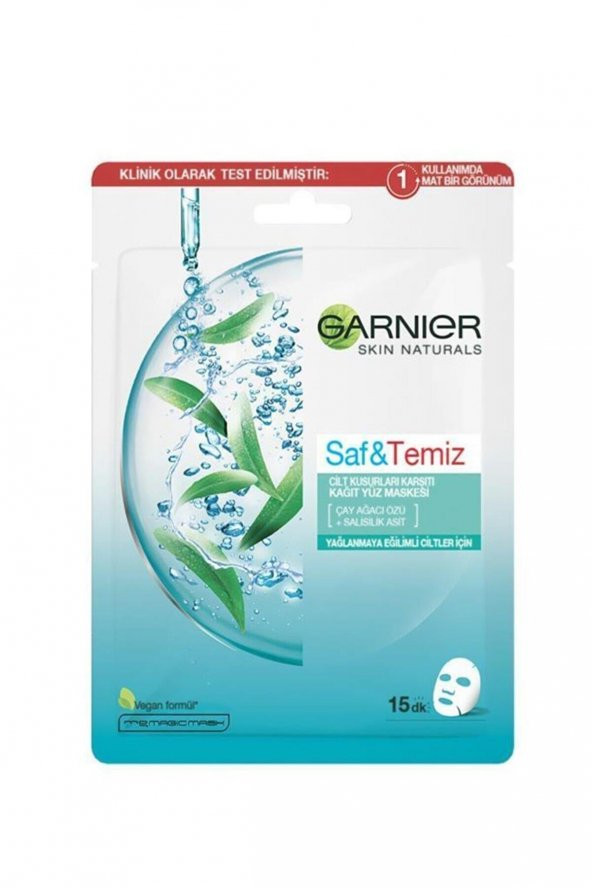 Garnier Saf&temiz Cilt Kusurları Karşıtı Kağıt Yüz Maskesi 3600542368896