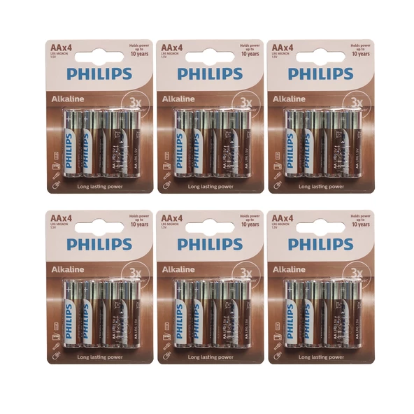 Phılıps Alkaline Aa Pil 6 Paket 24 Adet