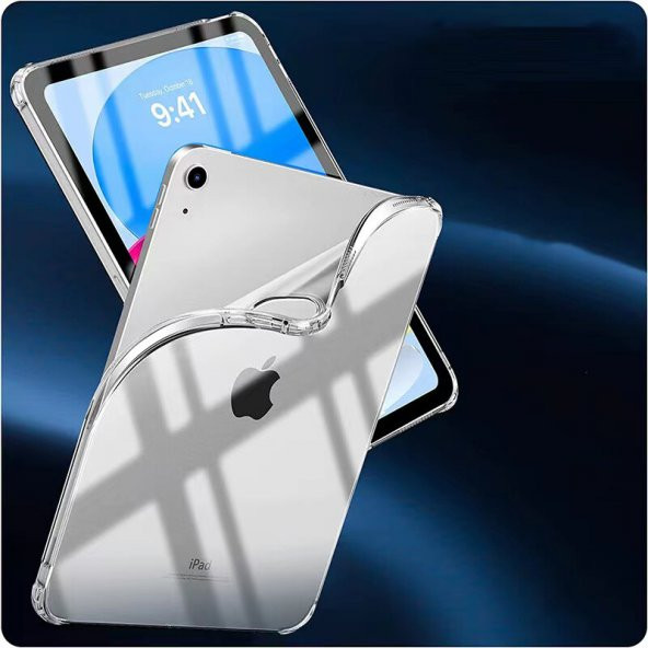 KNY Apple İpad 10.9 2022 10. Nesil Kılıf Ultra Korumalı Şeffaf Antishock Silikon Şeffaf - 4