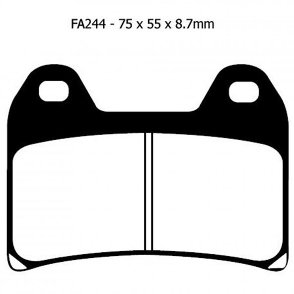 Ebc Fa244 2002-2013 Aprilia Tuono 1000R Ön Fren Balatası Organik Balata (2li Kaliper) - Resim 2