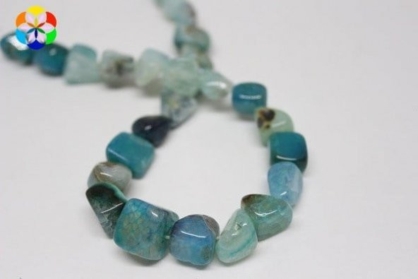 Akik Alacalı Turkuaz Tımbıl Taşlar Dizi - Resim 2