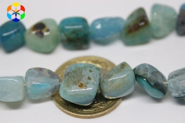 Akik Alacalı Turkuaz Tımbıl Taşlar Dizi - Resim 3