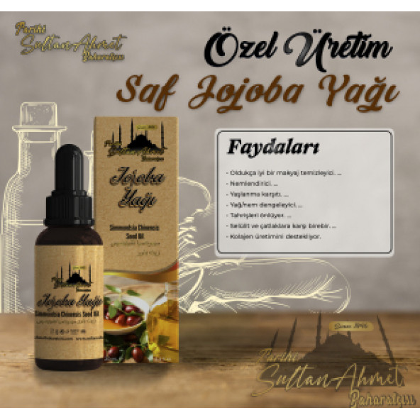 Tarihi SultanAhmet Baharatçısı Jojoba Yağı 20ml (Özel Üretim) - 3