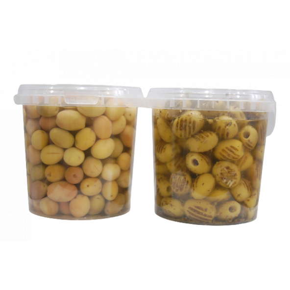 Sadıcım Çizik 650 Gr + Izgara 600 Gr Yeşil Zeytin Pet Kavanoz - Resim 2