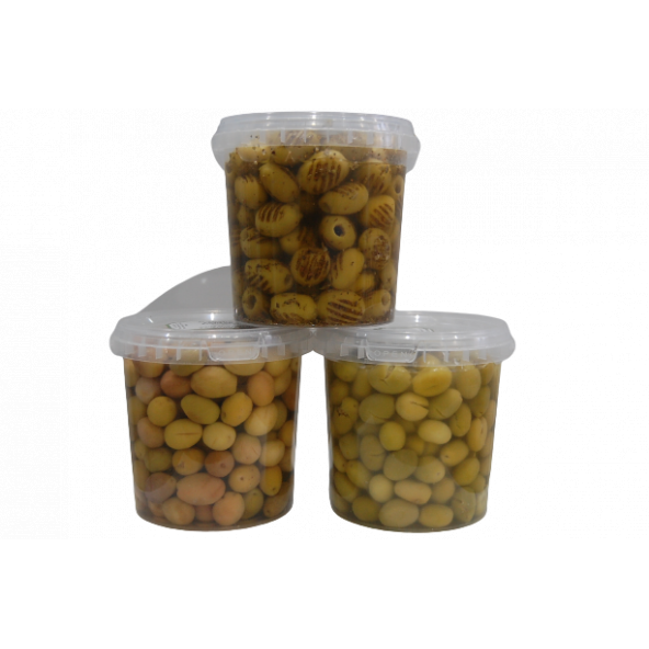 Sadıcım Çizik 650 Gr + Kırma 650 Gr + Izgara 600 Gr Yeşil Zeytin Pet Kavanoz ürün görseli