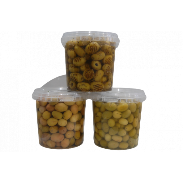 Sadıcım Çizik 650 Gr + Kırma 650 Gr + Izgara 600 Gr Yeşil Zeytin Pet Kavanoz - Resim 2