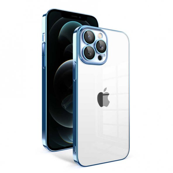 iPhone 12 Pro Max Kılıf Garaj Kenarları Renkli Kamera Korumalı