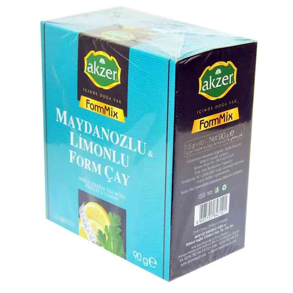 Akzer Maydanozlu ve Limonlu Bitkisel From Çay 60 Süzen Poşet - Resim 4