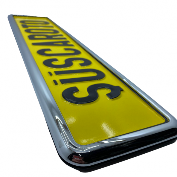 Krom Çerçeveli Esnek Araç Takmatik Plakalık Oto Plakalık Plaka Altı Altlığı Plaka Tutucu Yeni Nesil Plakalık 1 Adet - 2