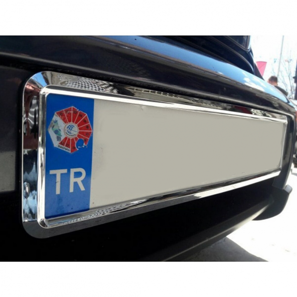 Krom Çerçeveli Esnek Araç Takmatik Plakalık Oto Plakalık Plaka Altı Altlığı Plaka Tutucu Yeni Nesil Plakalık 1 Adet - 5