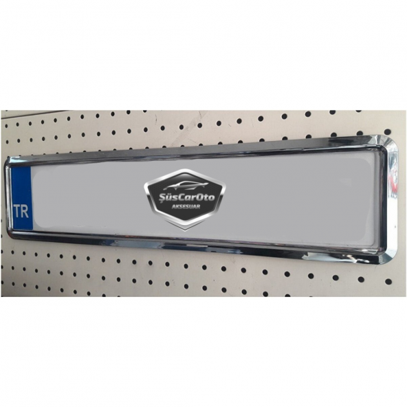 Krom Çerçeveli Esnek Araç Takmatik Plakalık Oto Plakalık Plaka Altı Altlığı Plaka Tutucu Yeni Nesil Plakalık 1 Adet - 10